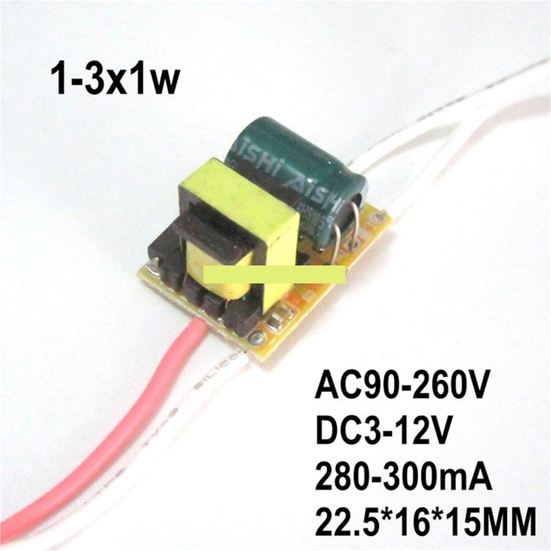 قطعتان من محول طاقة LED ثابت التيار 280mA 300mA محول عزل من 12 إلى 18x1w - Image 2